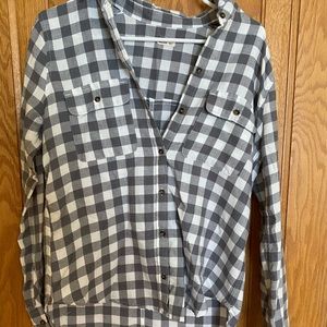 Gray plaid hollister flannel
